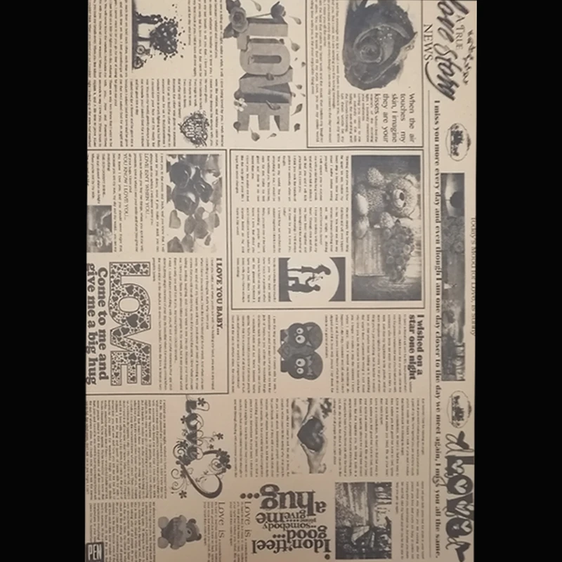 عکس شماره 5 : کاغذ کادو مدل newspaper مجموعه 10 عددی