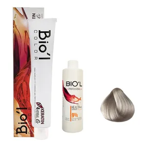کیت رنگ مو بیول مدل ASH شماره 10.1 حجم 100 میلی لیتر رنگ بلوند دودی پلاتینه  