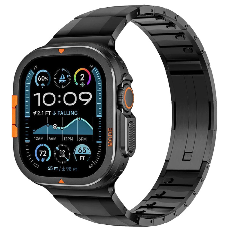 بند اسپریگ مدل J-Tech Link 360MT مناسب برای اپل واچ 49 میلی متری سری Ultra / Ultra 2 / Ultra 3 به همراه کاور