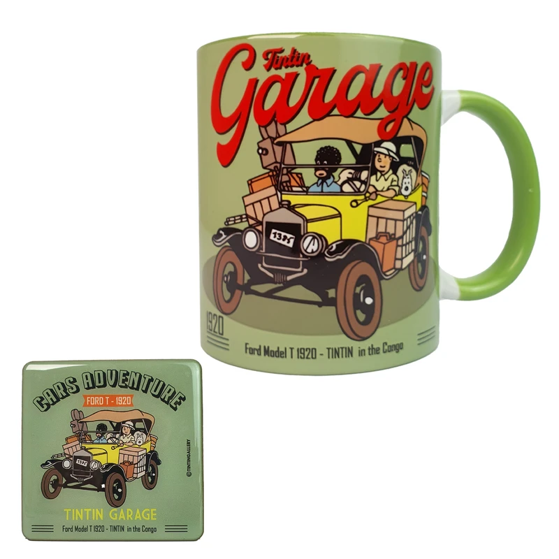 ماگ مدل تن تن در آفریقا به همراه زیرلیوانی