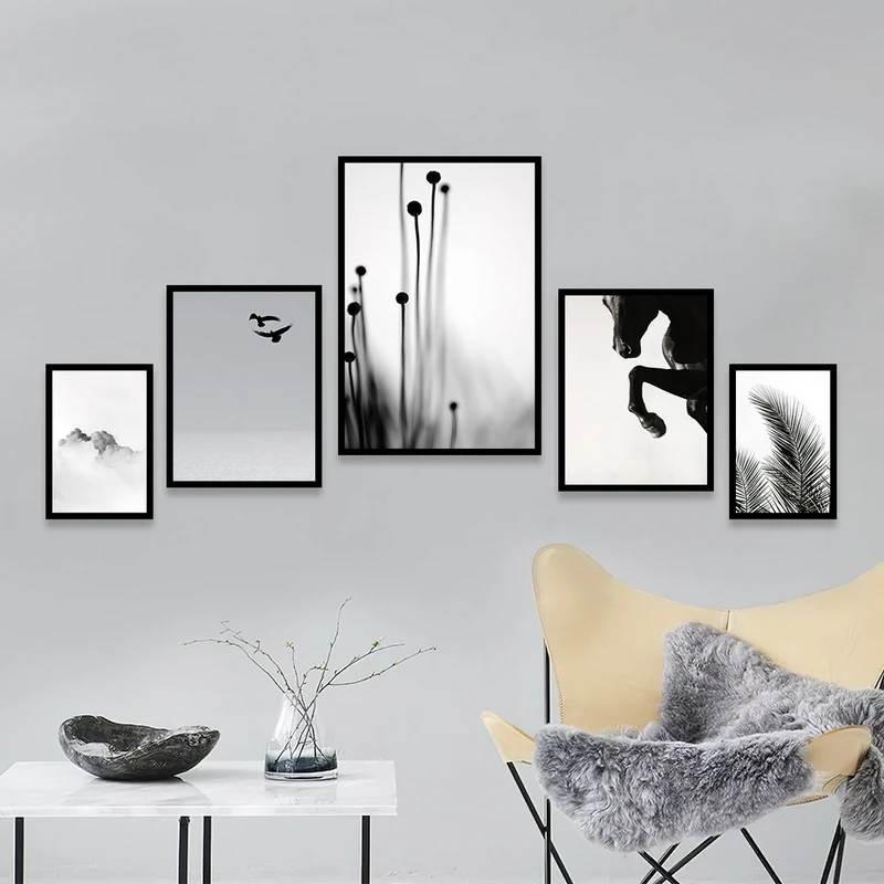 تابلو بکلیت مدل طرح اسب و پرنده B-1106 مجموعه 5 عددی