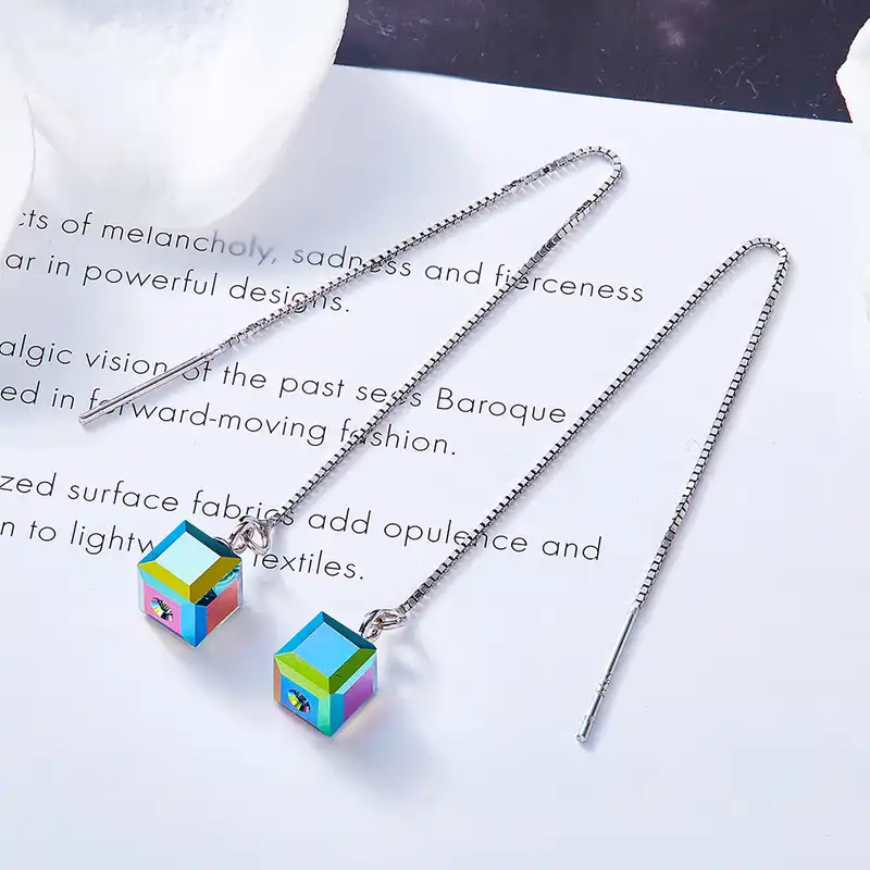 گوشواره نقره زنانه شهر جواهر مدل SJ-GE003