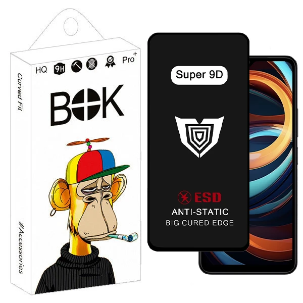 محافظ صفحه نمایش بوک مدل Super 9D Touch مناسب برای گوشی موبایل شیائومی redmi a3 / 10c / 12c