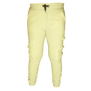 شلوار مردانه جامه آسمان آبی مدل اسلش چند جیب چهار نقاب 090 رنگ کرم