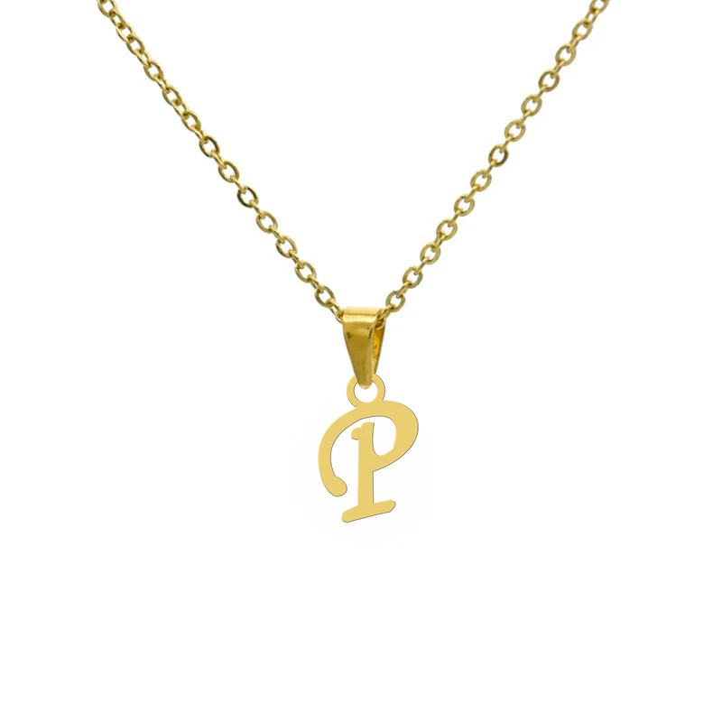 گردنبند زنانه هایکا مدل حرف لاتین p کد ha 34
