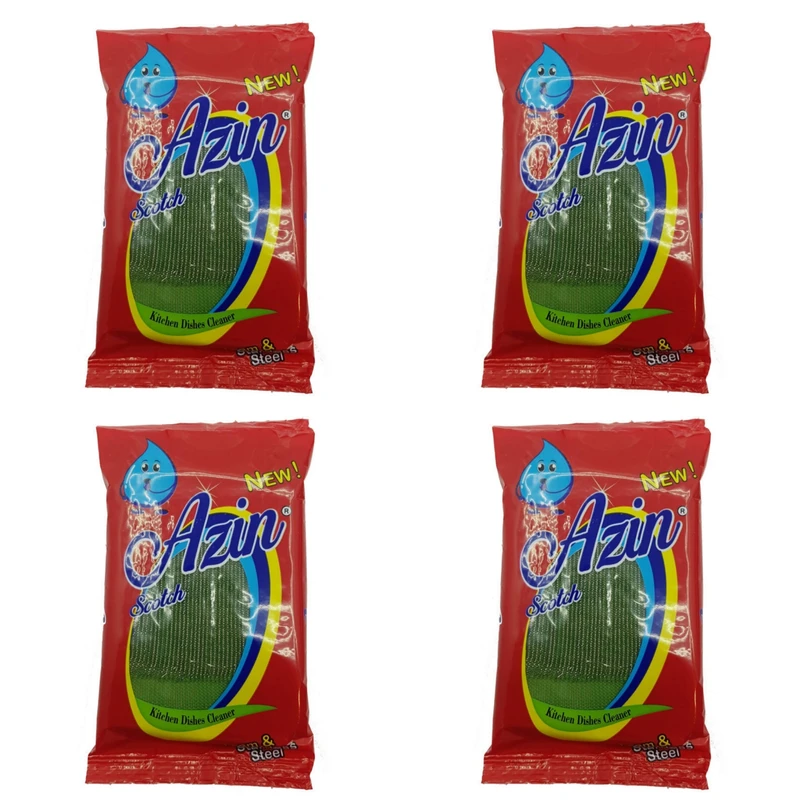 اسکاچ و سیم ظرفشویی آذین مدل 1001 بسته 4 عددی