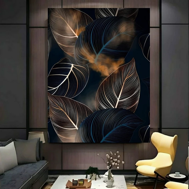 پوستر پارچه ای طرح مخمل  برگ مدل لوکس کد PY1108