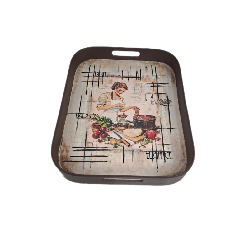 سینی دسته دار کد 0031 سایز 43×33 سانتی متر