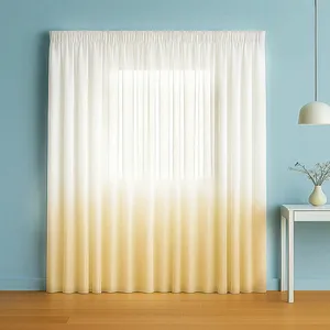 پرده تیکو دکو مدل دوخت ساده حریر ژورژت طلاکوب سایز 280x500 سانتی‌متر