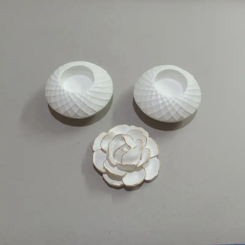 ست 5 تکه جاشمعی و جاعودی مدل گل و کبوتر