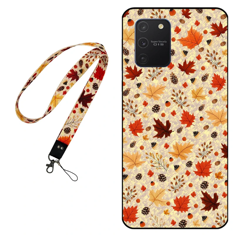 کاور مگافون طرح پائیز مدل 0017 مناسب برای گوشی موبایل سامسونگ Galaxy S10 Lite به همراه بند گردنی