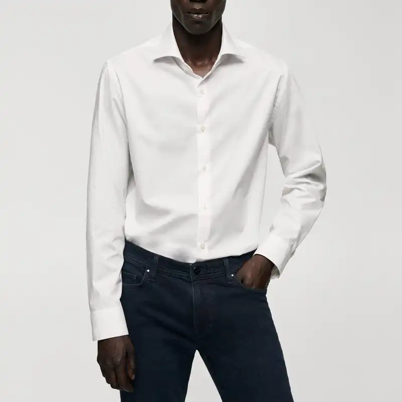 پیراهن آستین بلند مردانه مانگو مدل WT247PLA