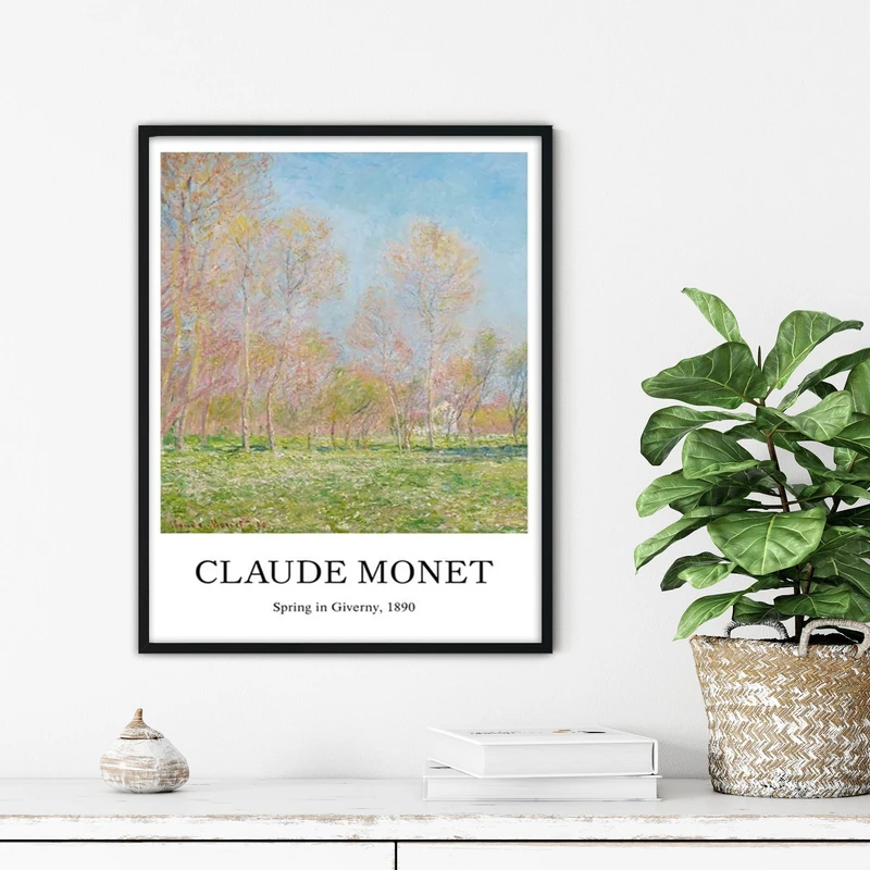 تابلو آتریسا طرح نقاشی کلاسیک مدرن مدل ATFHB53 فریم مشکی 