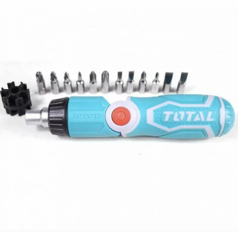 پیچ گوشتی جغجغه ای توتال مدل TACSD30136 بسته 13 عددی