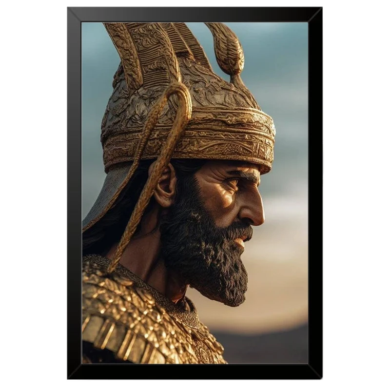 تابلو بکلیت طرح کوروش هخامنشی مدل B-po2038 فریم مشکی