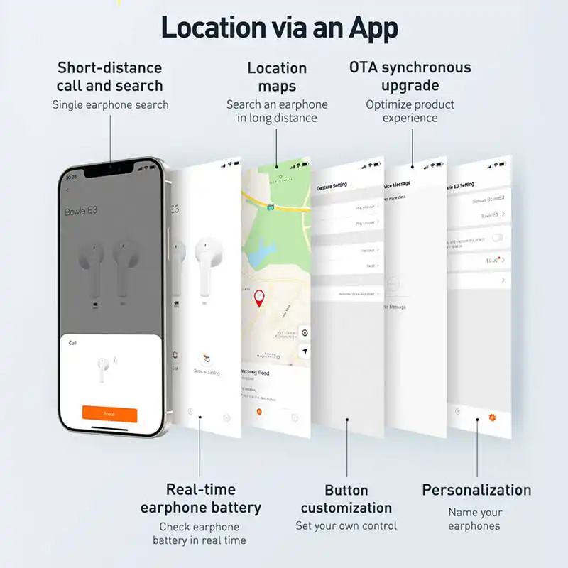 هندزفری بلوتوثی باسئوس مدل Bowie E3 NGTW08000