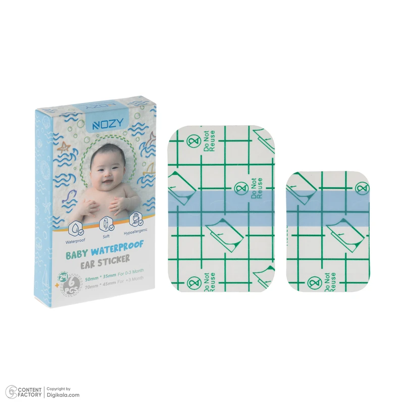 عکس شماره 5 : محافظ گوش حمام نوزاد نوزی مدل tiny sheild بسته 30 عددی