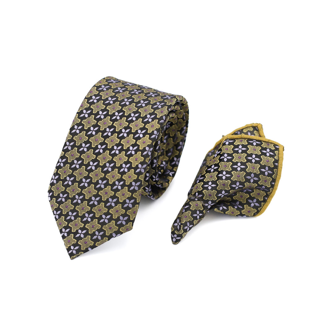 ست کراوات و دستمال جیب مردانه مدل AT-220