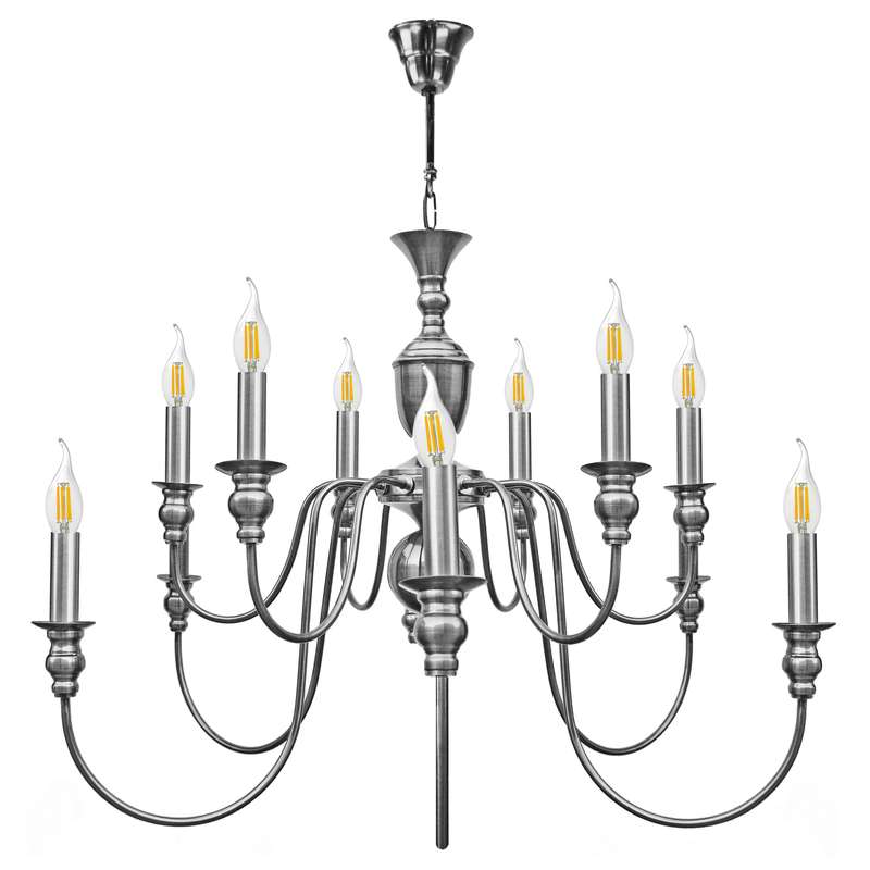 لوستر 12 شعله مدل دلفا