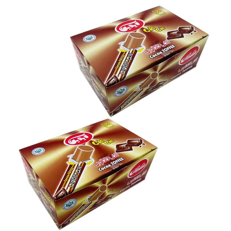تافی قلمی کاکائویی آیدین - 470 گرم بسته 2 عددی