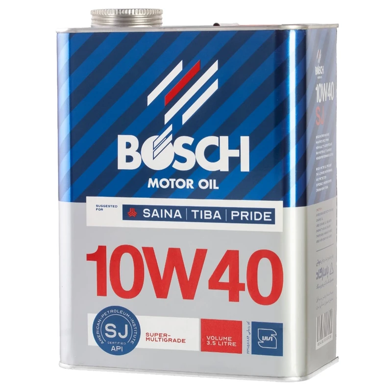 روغن موتور خودرو بنزینی بوش مدل توربو 10W40 SJ حجم 3/5 لیتر