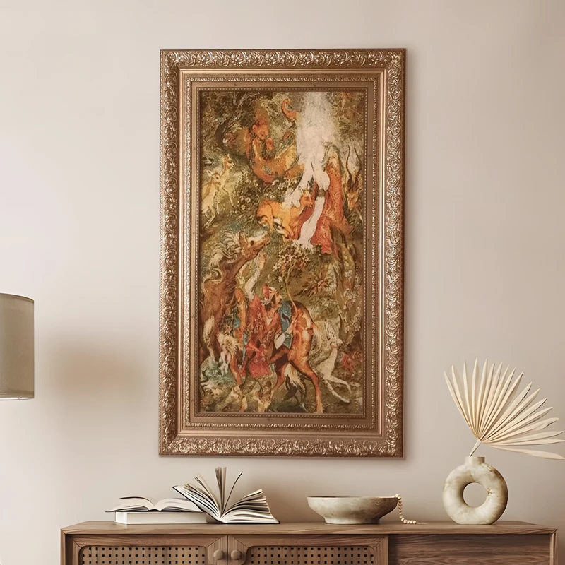 تابلوفرش دستبافت طرح مینیاتوری کد NKP.T 1/9