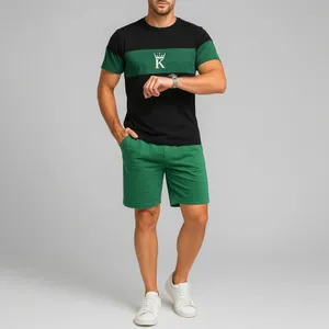 ست تی شرت و شلوارک مردانه مادر مدل Arta رنگ مشکی