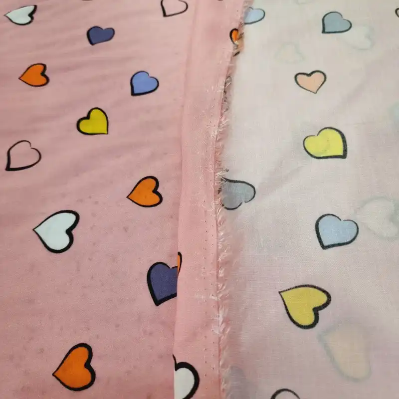 پارچه لباس مدل کودری نخی طرح قلب عروسکی