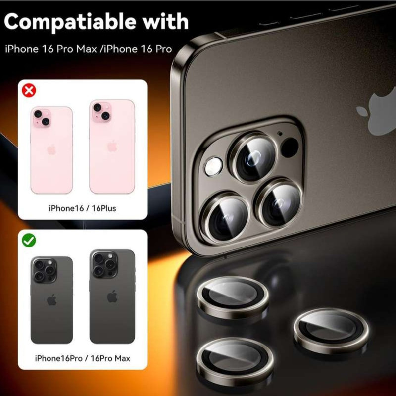 محافط لنز دوربین تیسیکالا مدل رینگ فلزی مناسب برای گوشی موبایل اپل IPhone 16 Pro / 16 Pro Max