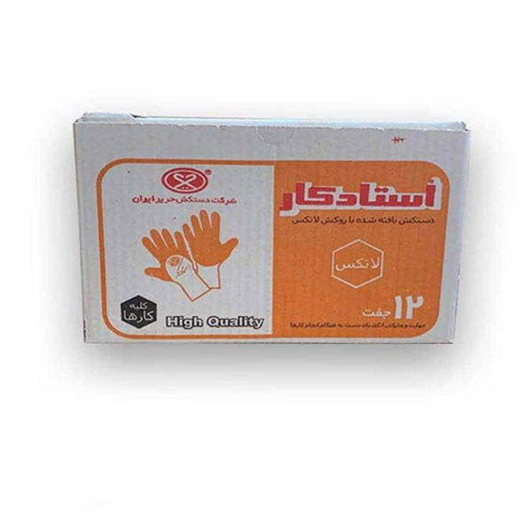 دستکش ایمنی مدل ضدبرش استادکار بسته 12 عددی