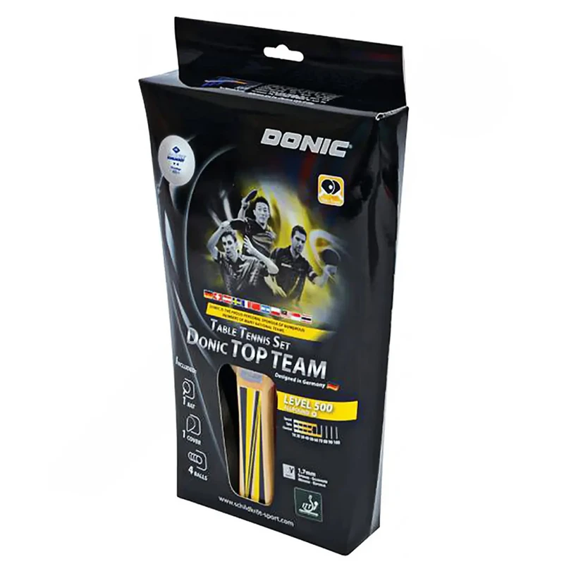عکس شماره 6 : راکت پینگ پنگ دونیک مدل شیلدکروت olk top team 500 به همراه کاور و توپ