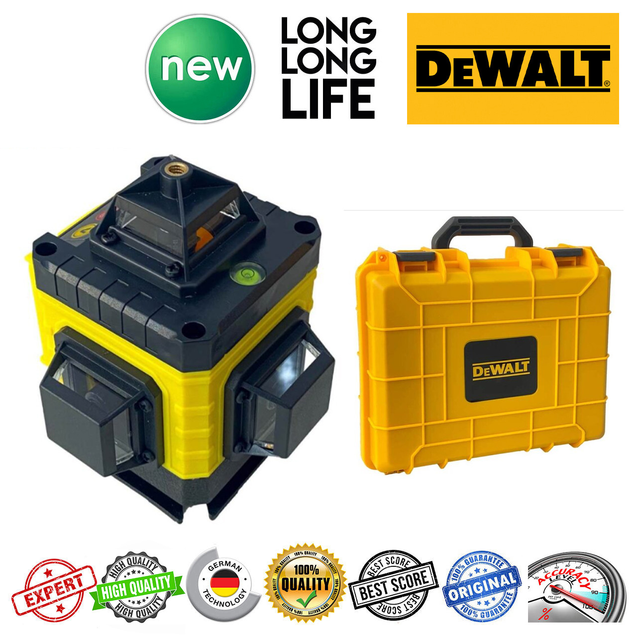 تراز لیزری ترکیبی مدل 360 درجه 4D-360DWT نور سبز