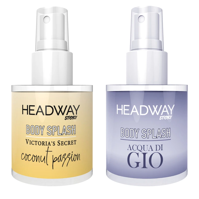 بادی اسپلش هدوی استوری مدل آکوا جیو آرمانی و ویکتوریا سکرت نارگیل حجم 90 میلی‌ لیتر مجموعه دو عددی