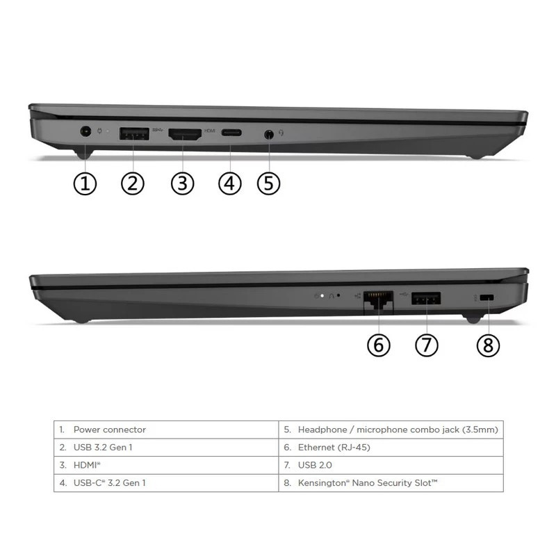 لپ تاپ 15.6 اینچی لنوو مدل V15 G4 IRU-i3 1315U-8GB DDR4 3200MHz-512GB SSD-TN