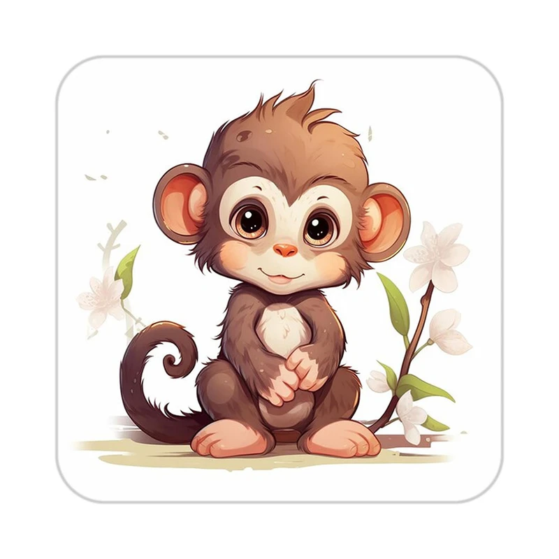 زیر لیوانی کاکتی طرح حیوانات کارتونی مدل mp28187