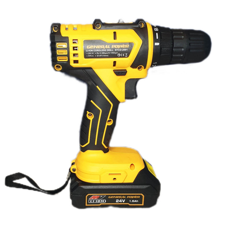 دریل و مینی فرز شارژی جنرال پاور مدل AJ-STCD-2001/STAG-2001BL