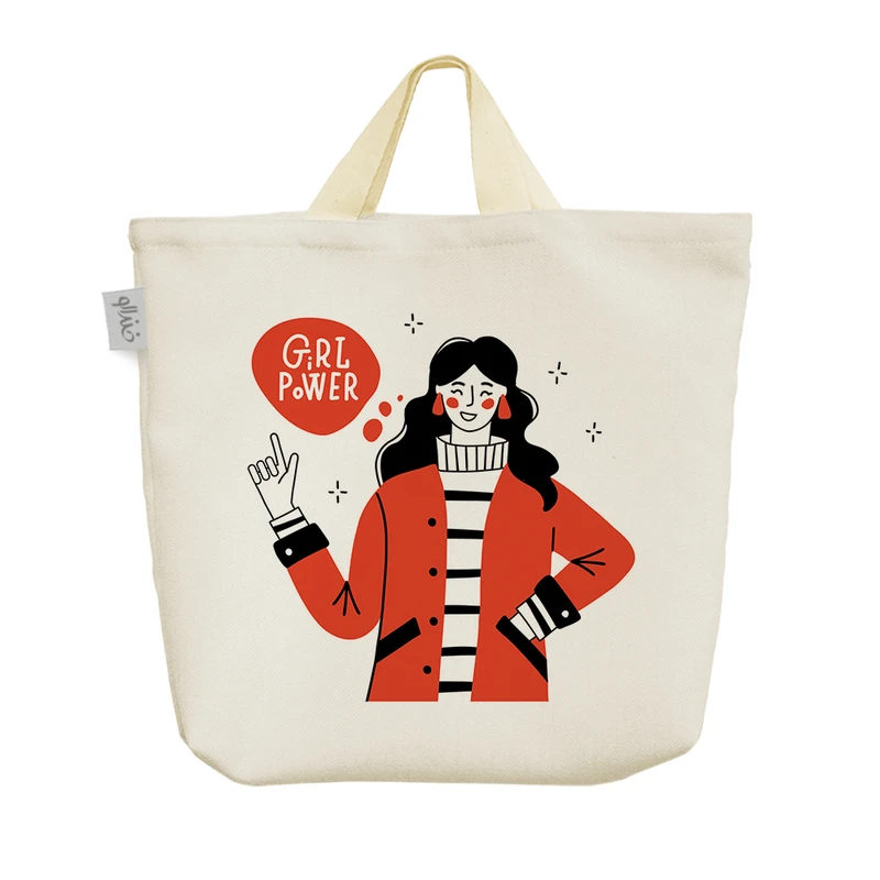 ساک خرید خندالو مدل دختر قوی کد 1940