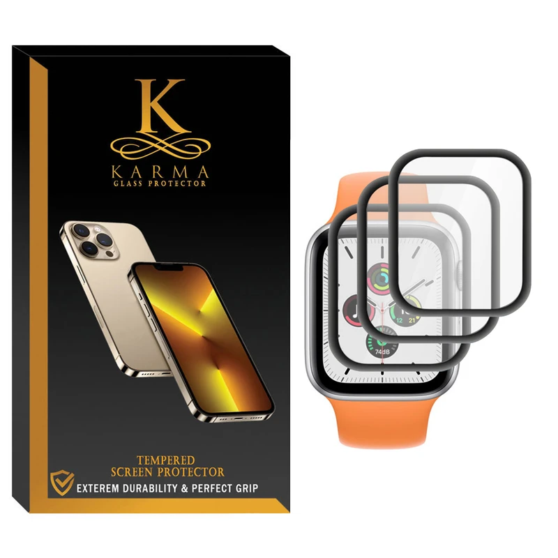 محافظ صفحه نمایش کارما مدل KA_07 مناسب برای ساعت هوشمند اپل واچ  Apple Watch Series SE 2022 Aluminum Case 40mm بسته سه عددی