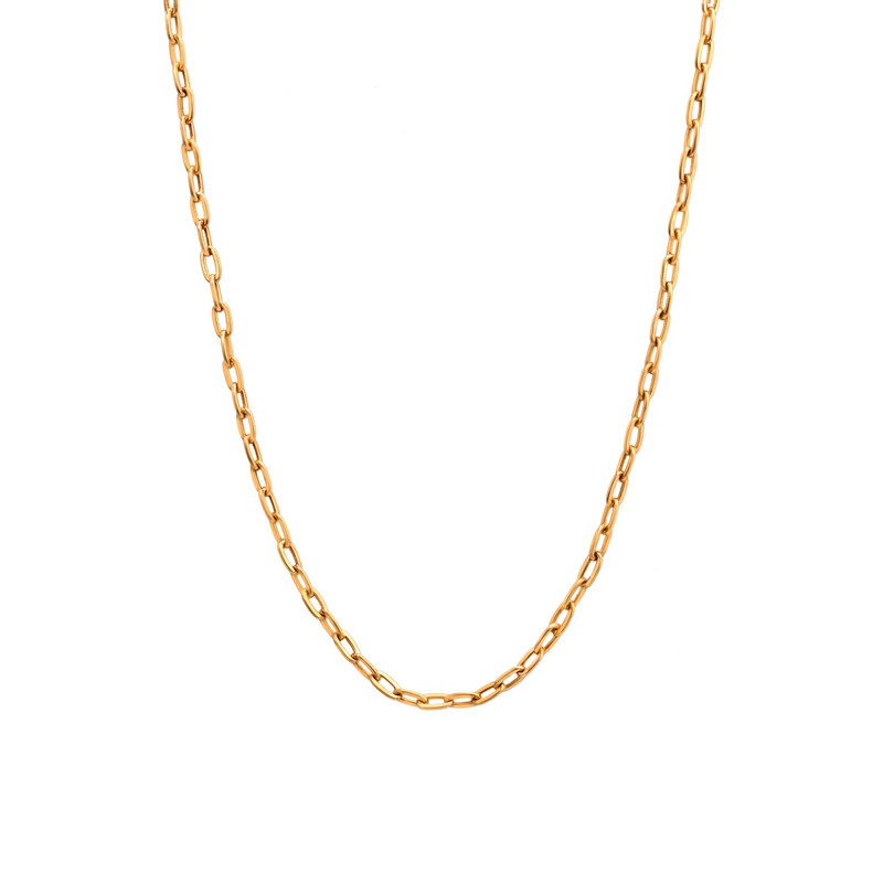 گردنبند طلا 18 عیار زنانه با طرح کابلی الی گالری مدل سوپرلایت