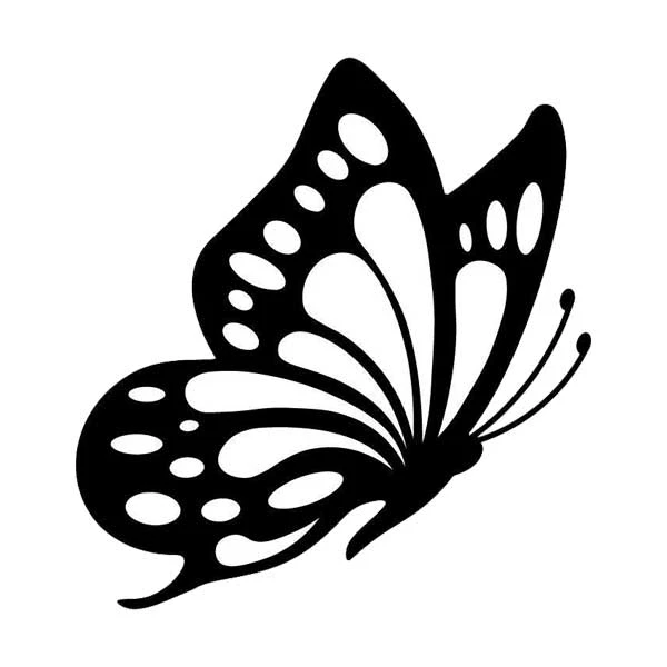 استیکر پارچه و لباس پاد آفرین مدل پروانه کد 492