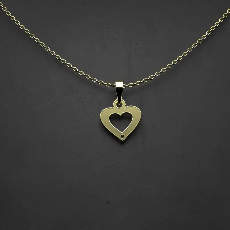 گردنبند طلا 18 عیار زنانه مدوپد مدل قلب کد CA10276