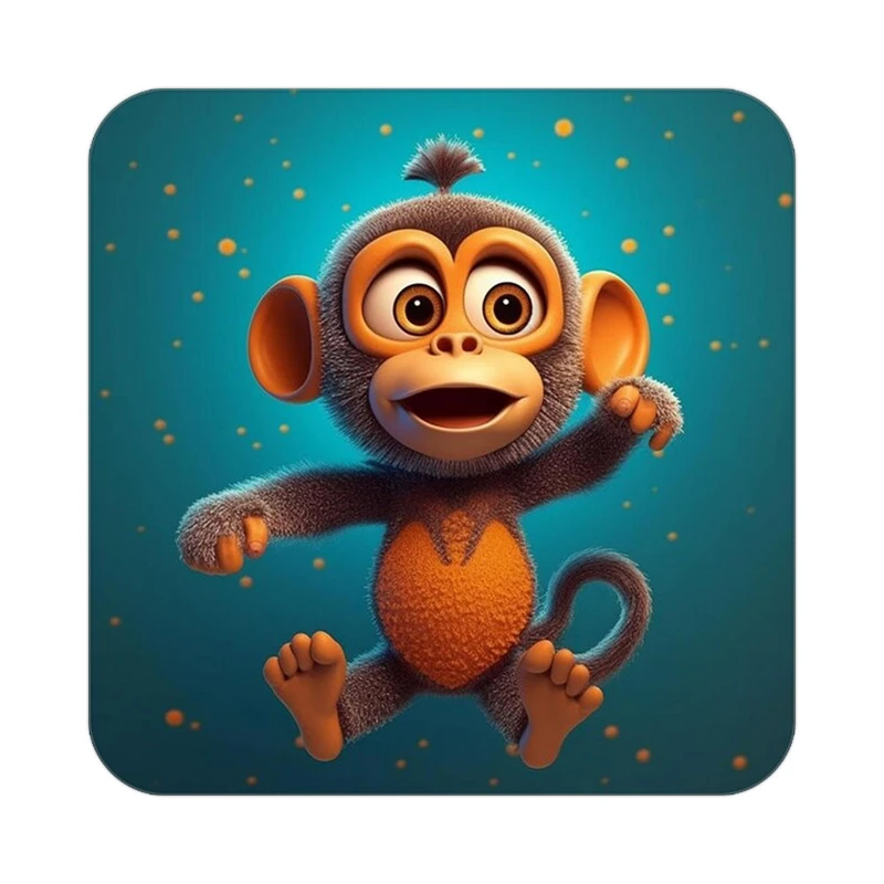 زیر لیوانی کاکتی طرح حیوانات کارتونی مدل mp27787