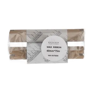 ریبون پرینتر لیبل زن بارکد مدل Wax 60 mm x 75 m