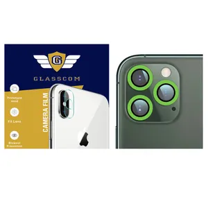 محافظ لنز دوربین گلس کام مدل رینگی شبرنگ مناسب برای گوشی موبایل اپل iPhone 12 Pro Max