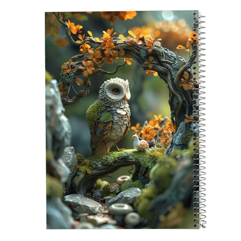 دفتر ژورنال نویسی 50 برگ مدوپد مدل نقطه ای طرح موجودات فانتزی کد DF16426