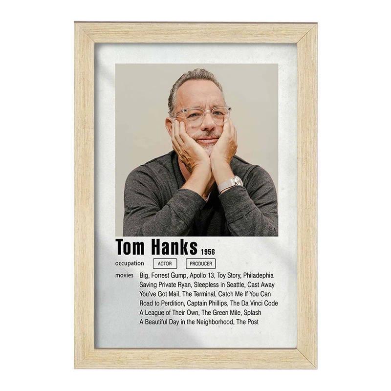 تابلو خندالو مدل تام هنکس (Tom Hanks) کد F11203