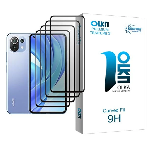محافظ صفحه نمایش کولینگ مدل Olka Glass MIX004 مناسب برای گوشی موبایل شیائومی Mi 11 Lite بسته چهار عددی