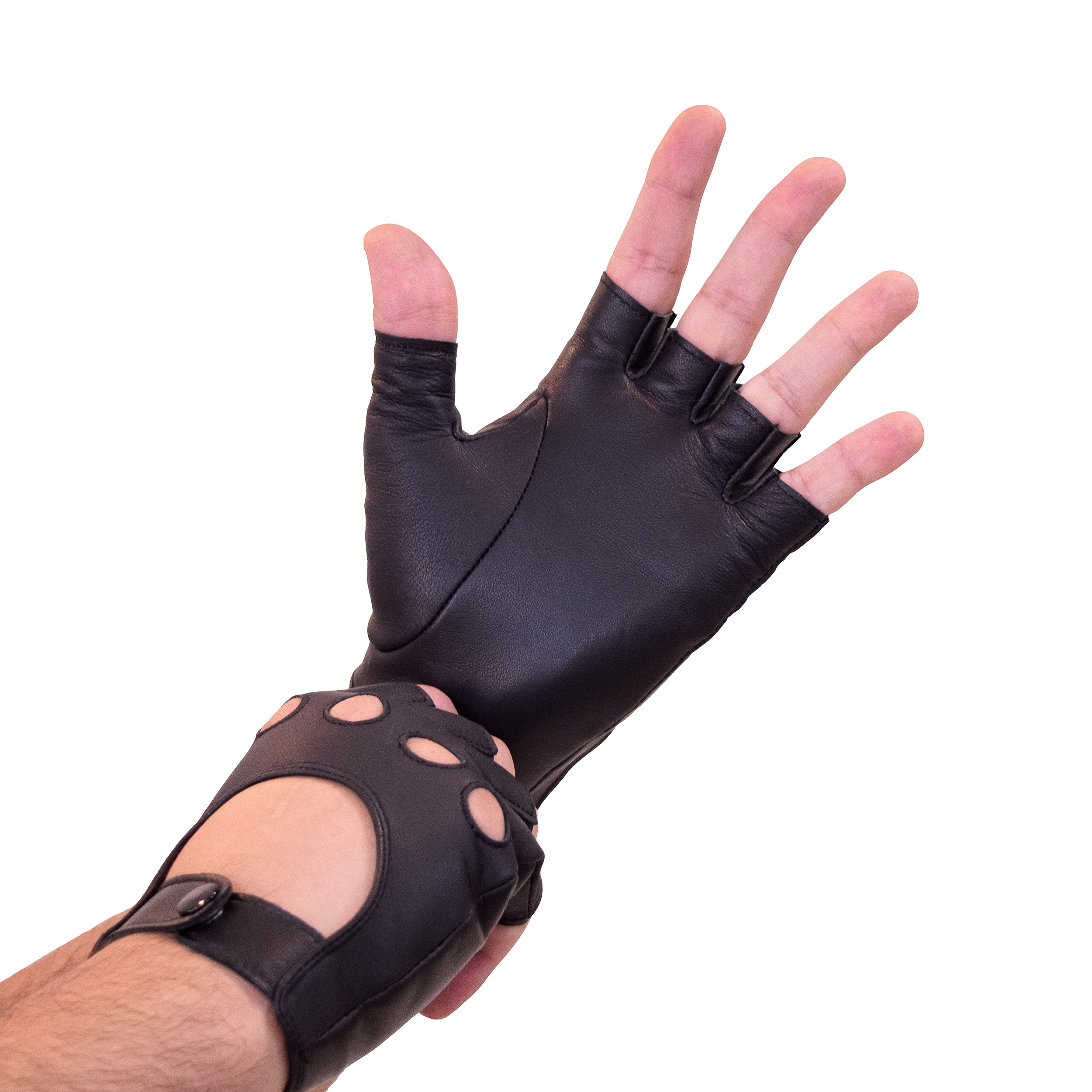 دستکش مدل چرم نیمه انگشتی