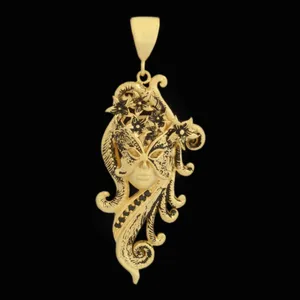 آویز گردنبند طلا 18 عیار زنانه طلای مستجابی کد 6757