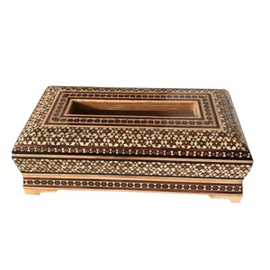 جعبه دستمال کاغذی خاتم کاری کد 6329